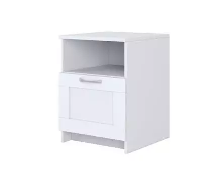 Тумба СИРИУС прикроватная с одним ящиком, цвет белый