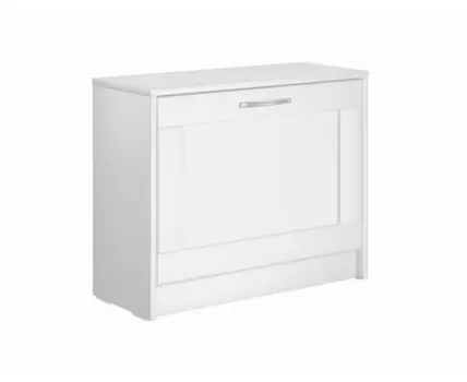 Тумба СИРИУС с откидной полкой для обуви, цвет белый