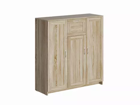 Тумба СИРИУС трехдверная с одним ящиком, цвет Дуб Сонома