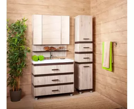 Тумба ТЕХАС 100 дуб кантри / венге (д/рак. Фостер 100)