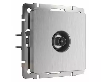 ТВ-розетка без рамки Werkel cеребряный рифленый W1183009