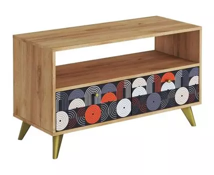 ТВ-тумба Фьюжн (55, 40, Закрытые, Светлое дерево, 95)