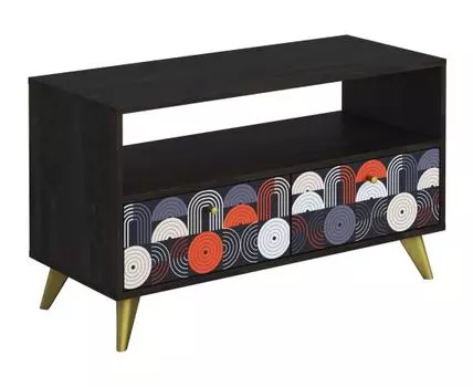 ТВ-тумба Фьюжн (55, 40, Закрытые, Черный, 95)