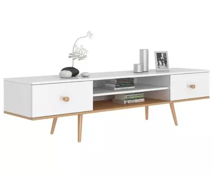 ТВ-тумба Ингрид (45, 40, Открытые, Белый, 180.2)