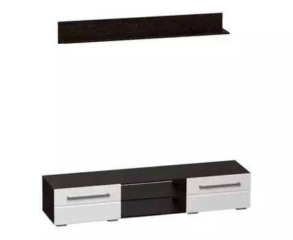 ТВ-тумба Милан (Открытые, Черно-белый)