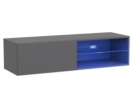 ТВ-тумба Поинт (30, 40, С подсветкой, Открытые, Серый, 120,2)