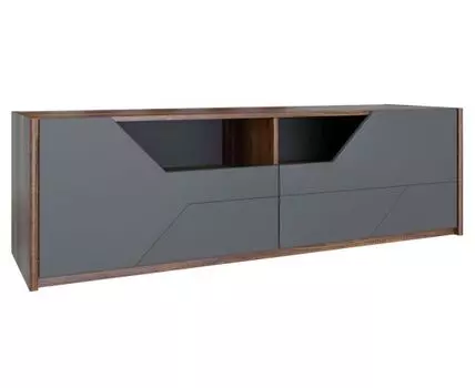 ТВ-тумба Софт (46.1, 43.8, Дизайнерские, Коричневое дерево, 149.2)