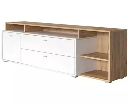 ТВ-тумбы Бэль 10.92 белый премиум / дуб золотой craft