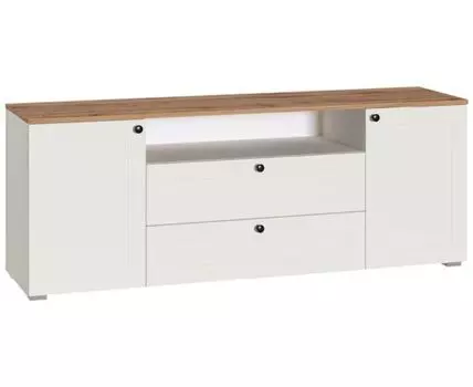 ТВ-тумбы Опра 16.47 белый PE шагрень / дуб золотой craft