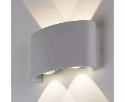 Twinky double серый уличный настенный светодиодный светильник 1555 TECHNO LED