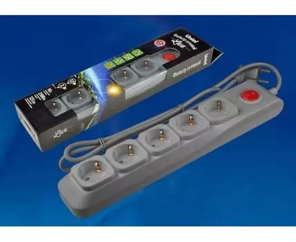 Удлинитель с выключателем Uniel S-Gsl5 S-GSL5-3 GREY