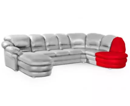 Угловая круглая секция Нодус (Текстиль)