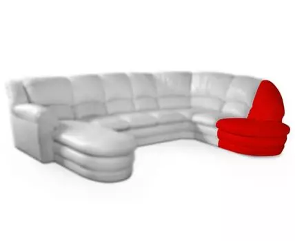 Угловая круглая секция Оберон (Текстиль)