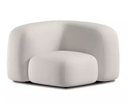 Угловое кресло Риббл-16 Bucle White