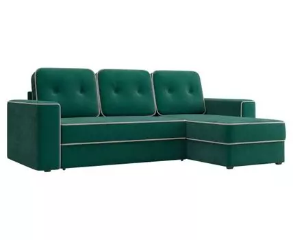 Угловой диван Бристоль (93, 160 см, Пружинный блок, Двуспальные, Жесткие, Зеленый, 236, Малогабаритные)