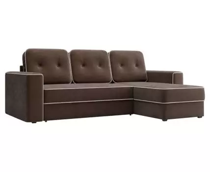 Угловой диван Бристоль (93, 160 см, Пружинный блок, Двуспальные, Жесткие, Коричневый, 236, Малогабаритные)