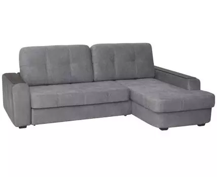 Угловой диван Дрезден (98, 170 см, Пружинный блок, Двуспальные, Жесткие, Правая, Серый, 245, Ширина 250 см)