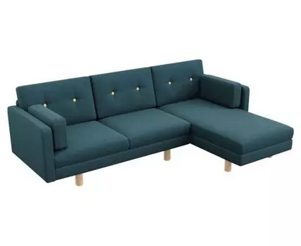 Угловой диван Ингвар (83, 160 см, Без пружин, Мягкие, Синий, 240, Малогабаритные)