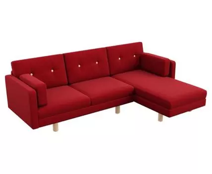 Угловой диван Ингвар (83, 160 см, Без пружин, Мягкие, Красный, 240, Малогабаритные)