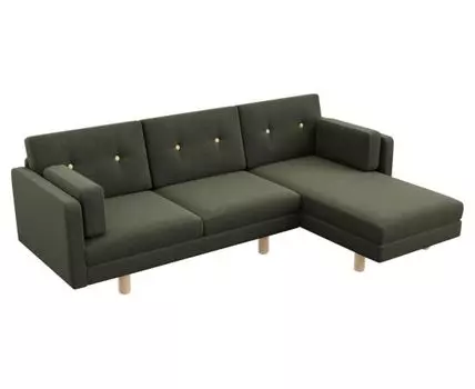 Угловой диван Ингвар (83, 160 см, Без пружин, Мягкие, Зеленый, 240, Малогабаритные)