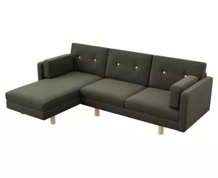 Угловой диван Ингвар (83, 160 см, Без пружин, Мягкие, Зеленый, 240, Малогабаритные)