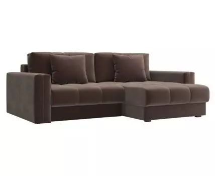 Угловой диван Клермон (87, 170 см, Пружинный блок, Двуспальные, Жесткие, Коричневый, 241, Ширина 240 см)