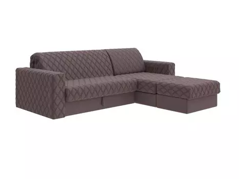 Угловой диван-кровать Ergonomic Ambition с пуфом