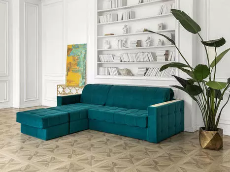 Угловой диван-кровать Ergonomic Dream с пуфом