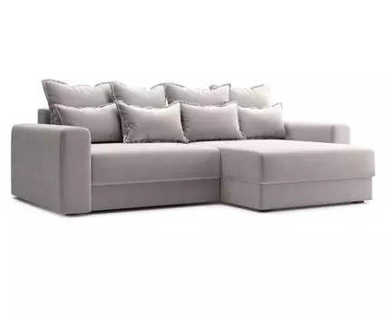 Угловой диван Онтарио (87, 170 см, Пружинный блок, Двуспальные, Жесткие, Серый, 241, Ширина 240 см)