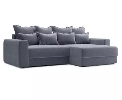 Угловой диван Онтарио (87, 170 см, Пружинный блок, Двуспальные, Жесткие, Серый, 241, Ширина 240 см)