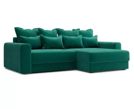 Угловой диван Онтарио (87, 170 см, Пружинный блок, Двуспальные, Жесткие, Зеленый, 241, Ширина 240 см)