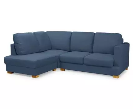 Угловой диван Плимут (малый) (Текстиль, Синий)