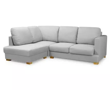 Угловой диван Плимут (малый) (Текстиль, светло-серый)