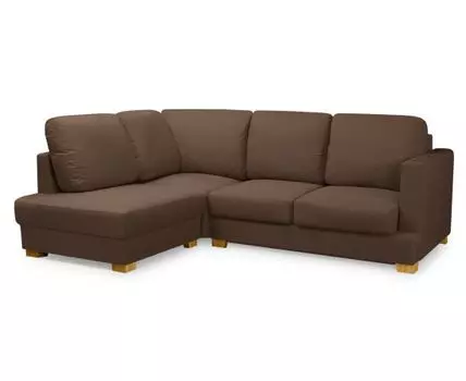 Угловой диван Плимут (малый) (Велюр, Коричневый)