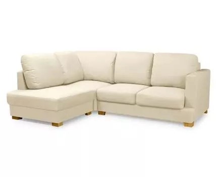 Угловой диван Плимут (малый) (Велюр, Кремовый)