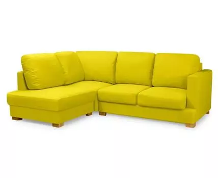Угловой диван Плимут (малый) (Велюр, Желтый)