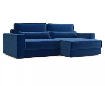 Угловой диван Рэндом (87, 170 см, Пружинный блок, Двуспальные, Жесткие, Синий, 241, Ширина 240 см)