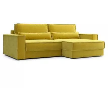 Угловой диван Рэндом (87, 170 см, Пружинный блок, Двуспальные, Жесткие, Желтый, 241, Ширина 240 см)