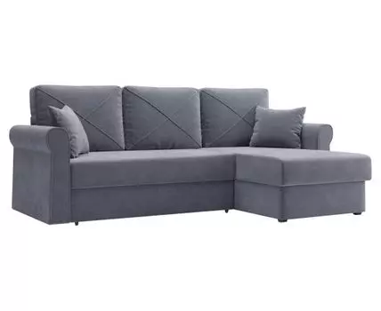 Угловой диван Роланд (93, 160 см, Пружинный блок, Двуспальные, Диван-кровать, Серый, 228, Малогабаритные)