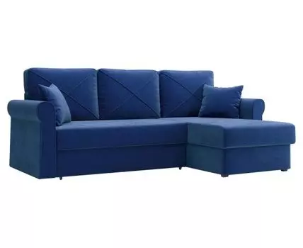 Угловой диван Роланд (93, 160 см, Пружинный блок, Двуспальные, Диван-кровать, Синий, 228, Малогабаритные)