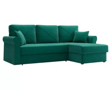 Угловой диван Роланд (93, 160 см, Пружинный блок, Двуспальные, Диван-кровать, Зеленый, 228, Малогабаритные)