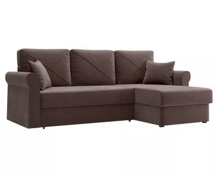 Угловой диван Роланд (93, 160 см, Пружинный блок, Двуспальные, Диван-кровать, Коричневый, 228, Малогабаритные)