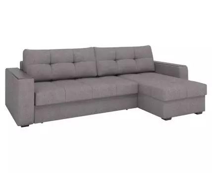 Угловой диван Сити (91, 160 см, Пружинный блок, Двуспальные, Жесткие, Серый, 278, Большое спальное место)