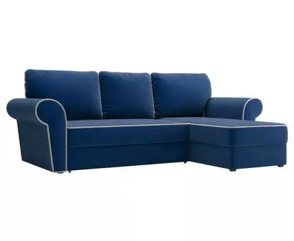 Угловой диван Техас (93, 160 см, Пружинный блок, Двуспальные, Жесткие, Синий, 250, Малогабаритные)