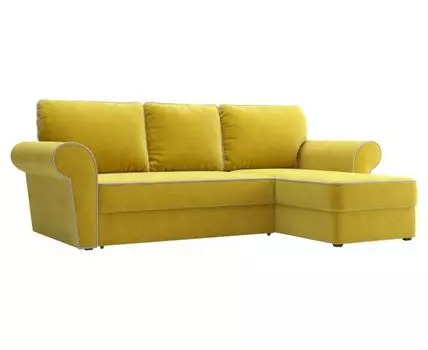 Угловой диван Техас (93, 160 см, Пружинный блок, Двуспальные, Жесткие, Желтый, 250, Малогабаритные)