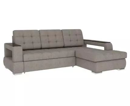 Угловой диван Виктория (95, 170 см, Пружинный блок, Двуспальные, Жесткие, Серый, 252, Ширина 250 см)