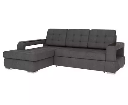 Угловой диван Виктория (95, 170 см, Пружинный блок, Двуспальные, Жесткие, Серый, 252, Ширина 250 см)