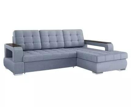 Угловой диван Виктория (95, 170 см, Пружинный блок, Двуспальные, Жесткие, Синий, 252, Ширина 250 см)