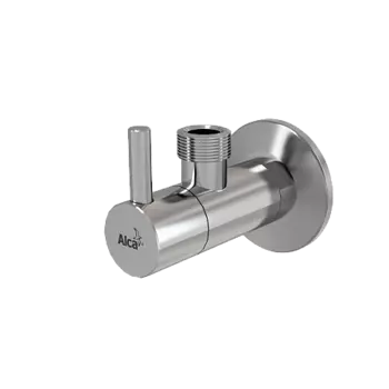 Угловой вентиль с фильтром 1/2" 1/2", круглый, хром, арт.ARV003