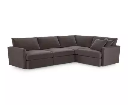 УгловойДиванМарсияЭКО (Текстиль, темно-коричневый)